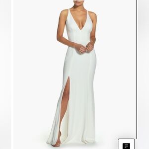 Iris Slit Crepe Gown